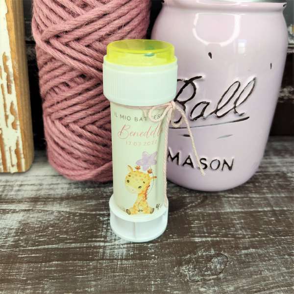 segnaposto bolle di sapone battesimo bimba